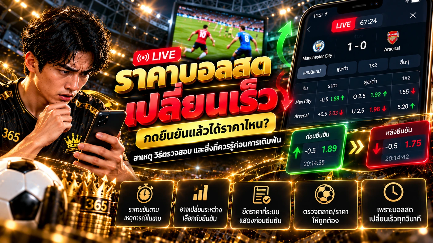 สาเหตุราคาบอลสดเปลี่ยนเร็วจากเหตุการณ์ในเกมและการขยับเส้น Handicap กับ Over Under