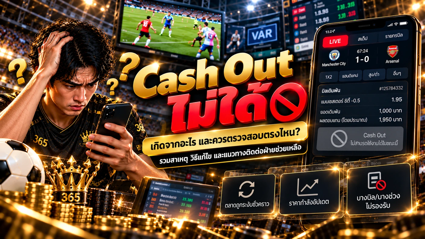 Cash Out ไม่ได้ เกิดจากอะไร และควรตรวจสอบตรงไหน